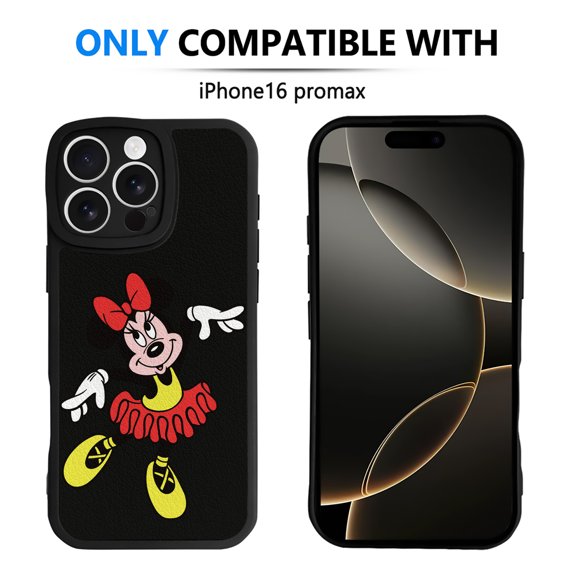 （画像用） ミッキーマウス Mickey Mouse 【iPhone 16シリーズ対応】シリコンスマホケース（レザー調） 材質：シリコン